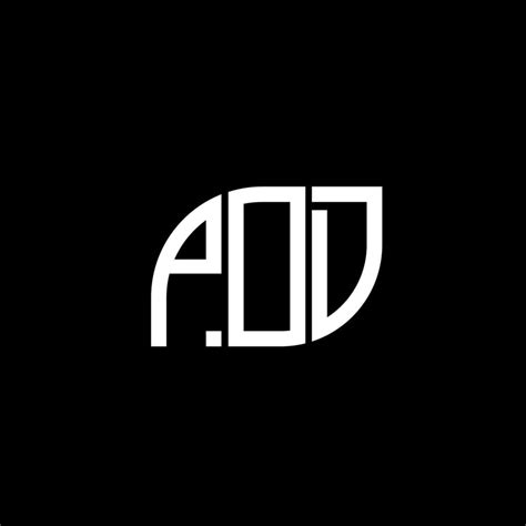 POD letter logo design on black background.POD creative initials letter ...