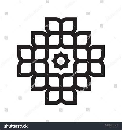 Islamic Geometric Pattern Logo Icon Stock Vector (Royalty Free ...