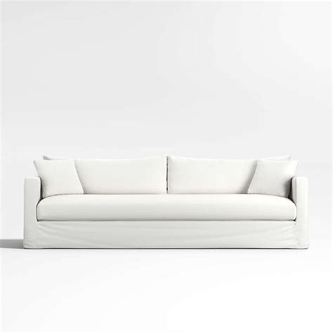 Willow II 103" Slipcovered Bench Grande Sofa + Reviews | Crate & Barrel