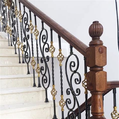 New Design Stair Railing Fence Wrought Iron Stair Handrail Steel Metal ...