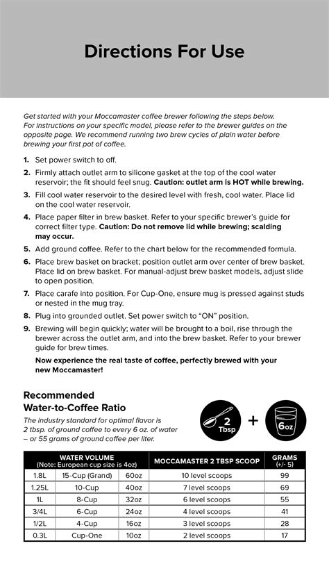 Moccamaster Brewer Instruction Manual: English – Moccamaster USA