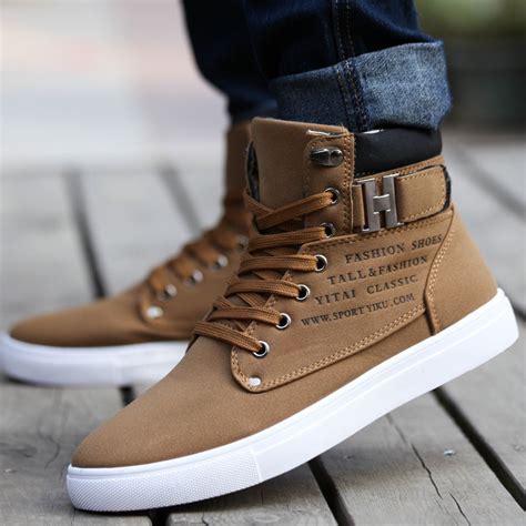 Mens Fashion Spring Autumn Leather Shoes Street Men's Casual Fashion ...