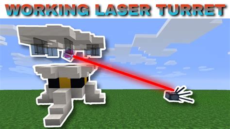 HOW TO BUILD A LASER TURRET (Command Block Creation) Minecraft Bedrock ...