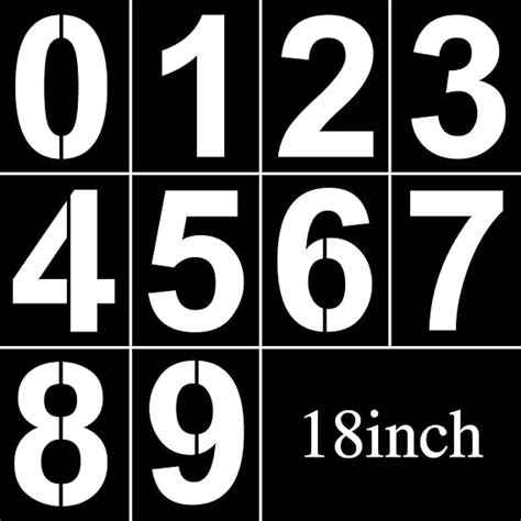 18 Inch Large Number Stencils Set 0-9 Address Number Stencil Reusable ...