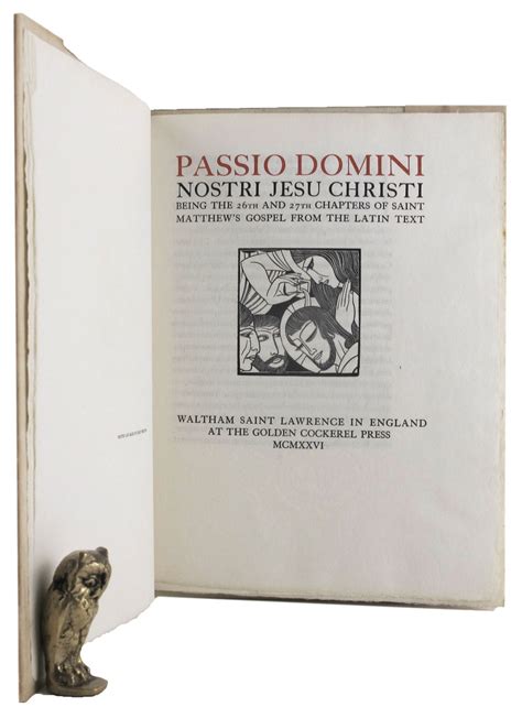 PASSIO DOMINI NOSTRI JESU CHRISTI. The Passion of the Lord Jesus Christ ...