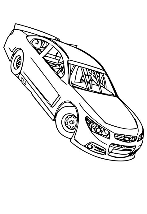 Nascar Crash Coloring Pages Free