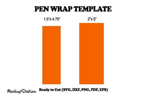 Pen Wrap Template| Epoxy Pen Cut Files SVG DXF PNG PDF EPS