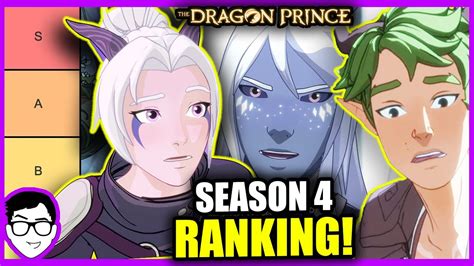 Ranking EVERY Character in The Dragon Prince Season 4! | Rayla, Aaravos ...