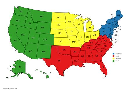 Usa Map Divided Into Regions – Topographic Map of Usa with States