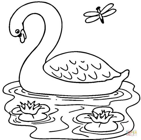 Swan Lake Coloring Page - Coloring Home