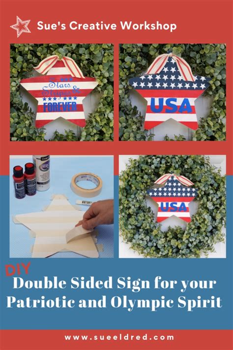 DIY Double Sided Sign for your Patriotic and Olympic Spirit – Sue's ...