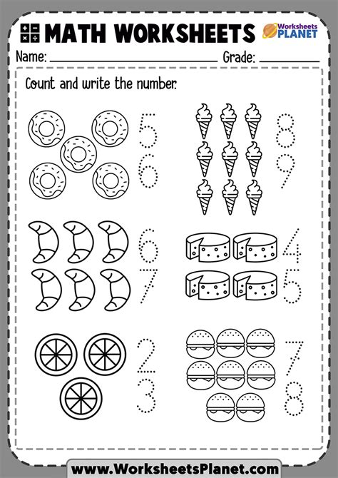 Counting Worksheets for Kindergarten | Counting Math