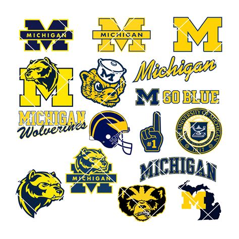 Michigan Wolverines Logo Svg, Eps, Dxf, Png Instant Download - Inspire ...