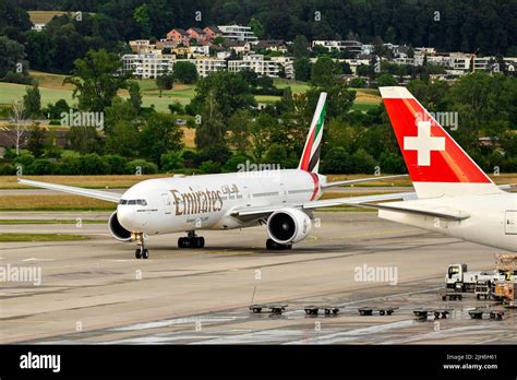 Aircraft Emirates, Boeing 777-300ER, A6-EQL, Zurich Kloten, Switzerland ...