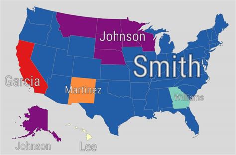 Map of common US surnames - Vivid Maps