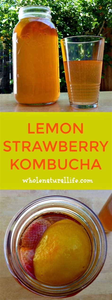 Lemon Strawberry Kombucha - Whole Natural Life