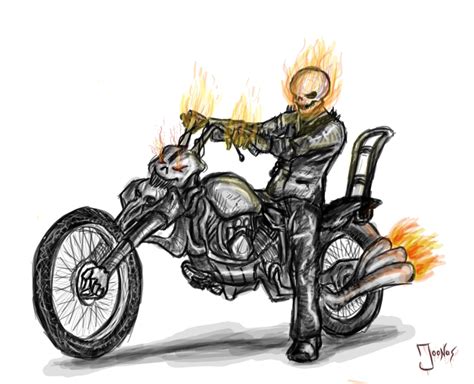 Ghost Rider With A Bike by yo-nas on DeviantArt