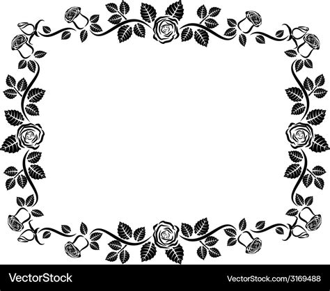 Rose frame Royalty Free Vector Image - VectorStock