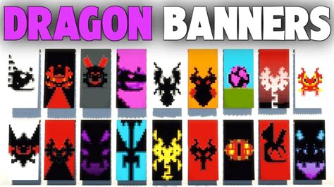 How to Make Dragon Banners in Minecraft | Java & Bedrock | Minecraft ...