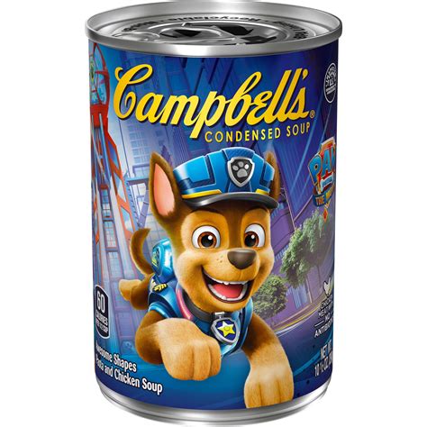 Campbell's Kids Soup, PAW Patrol, Puppy-shaped pasta in chicken soup ...