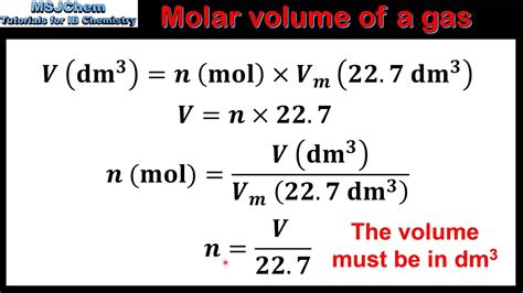 1.3 Molar volume of a gas - YouTube