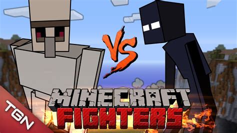 MINECRAFT FIGHTERS: MUTANT ENDERMAN VS IRON GOLEM G1 - YouTube