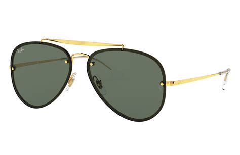 Blaze Aviator Sunglasses in Gold and Green - RB3584N | Ray-Ban® CA