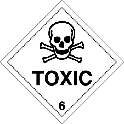 Toxic 6 Labels - from Key Signs UK