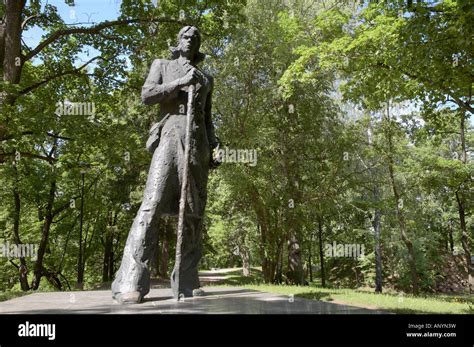 A statue of the poet Kristjan Jaak Peterson on Toome Hill, Tartu ...