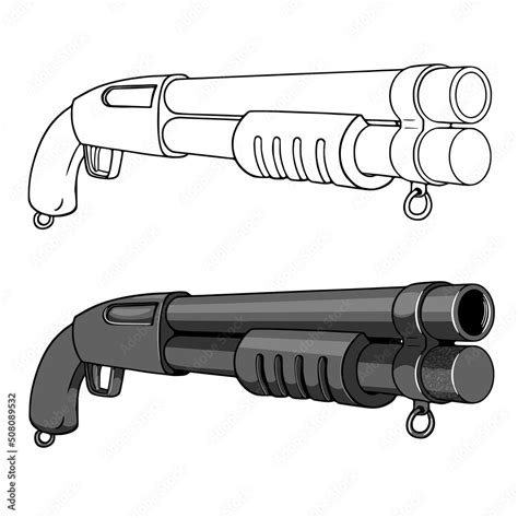 How To Draw A Pump Shotgun