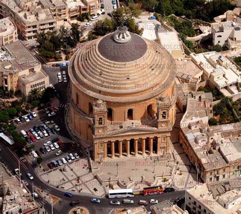 Mosta Parish Church Square Aerial Square Rotunda Religious Religion ...