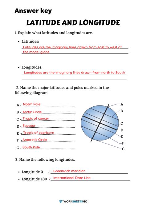 Latitude And Longitude Worksheet - Ricca Chloette