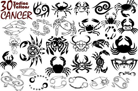 various types of tattoos on white background