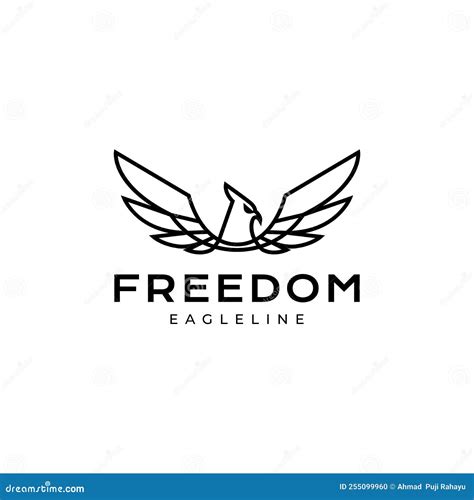 Head Bird Minimal Falcon Wings Logo Design Stock Vector - Illustration ...