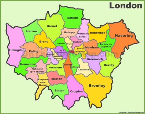 London Map Of Boroughs