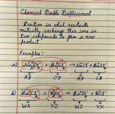 what is double displacement reaction?? - EduRev Class 10 Question