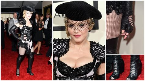 Grammys 2015: Madonna bares a lot in burlesque matador look - Los ...