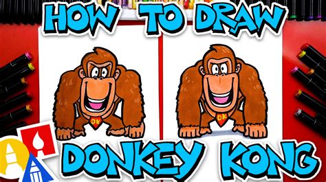 How To Draw Donkey Kong - Art For Kids Hub