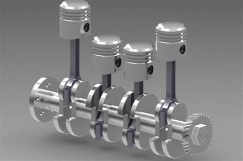 4 Cylinder Engine - STEP / IGES - 3D CAD model - GrabCAD