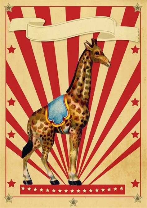 Giraffe Giraffe Poster Giraffe Print Circus Circus | Etsy