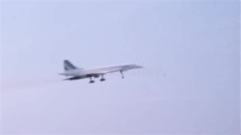 Concorde Supersonic Airliner Taking Off. Vintage Footage Stock Footage ...