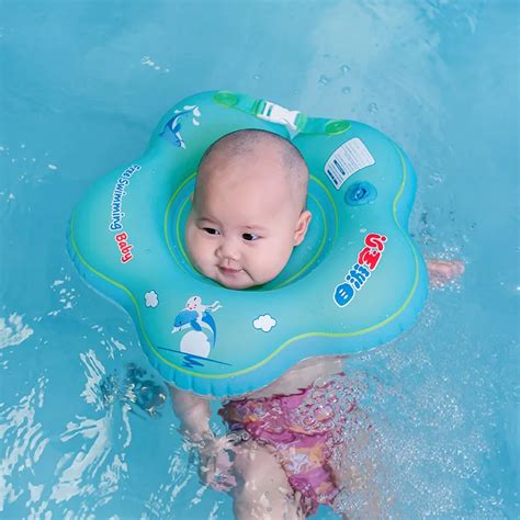 1 12 Months Infant Swimming Neck Float Flower Pool Floats For Baby Swim ...