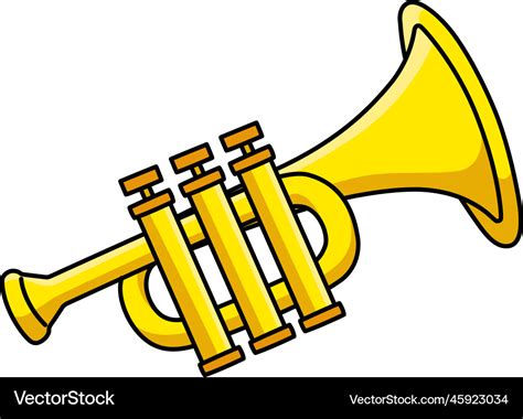 Mardi gras trumpet cartoon colored clipart Vector Image