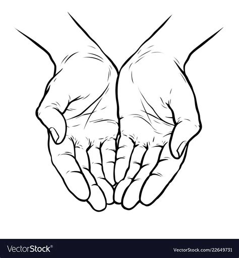 Cupped Hands Drawing - Hands Holding Drawing Earth Clipart Clip Hand ...