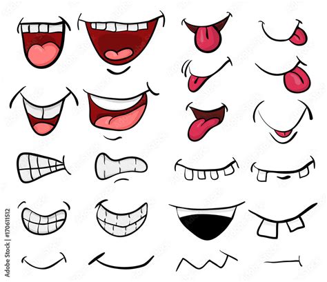 cartoon mouth set vector symbol icon design. Beautiful illustration ...