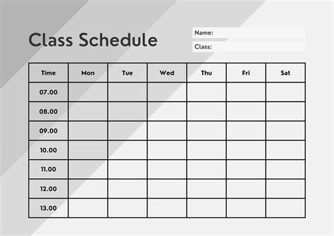 Free Printable School Schedules - Schedule Printable