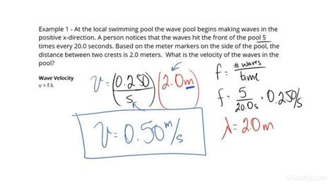 How to Calculate the Velocity of a Mechanical Wave | Physics | Study.com