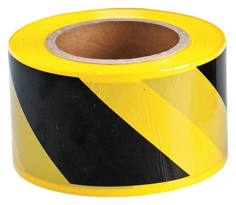 BRADY, Yellow/Black, 3 in Roll Wd, Barricade Tape - 20TK89|91238 - Grainger