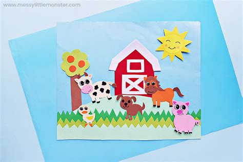 Farm Animal Craft (with template) - Messy Little Monster