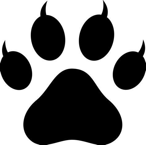 Black Panther Paw Print - ClipArt Best